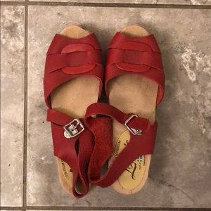 Lotta from Stockholm red clogs. Only worn once